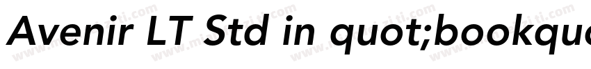 Avenir LT Std in quot;bookquot; weight字体转换
